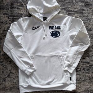 Penn State Nike Men's White Hoodie with Navy Accents
